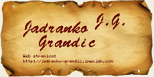 Jadranko Grandić vizit kartica
